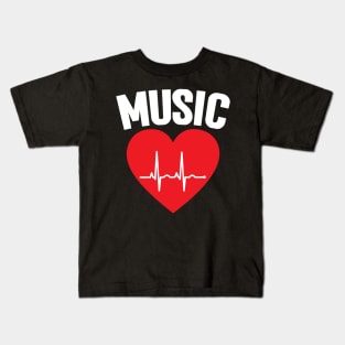 I Heart Music v2 Kids T-Shirt